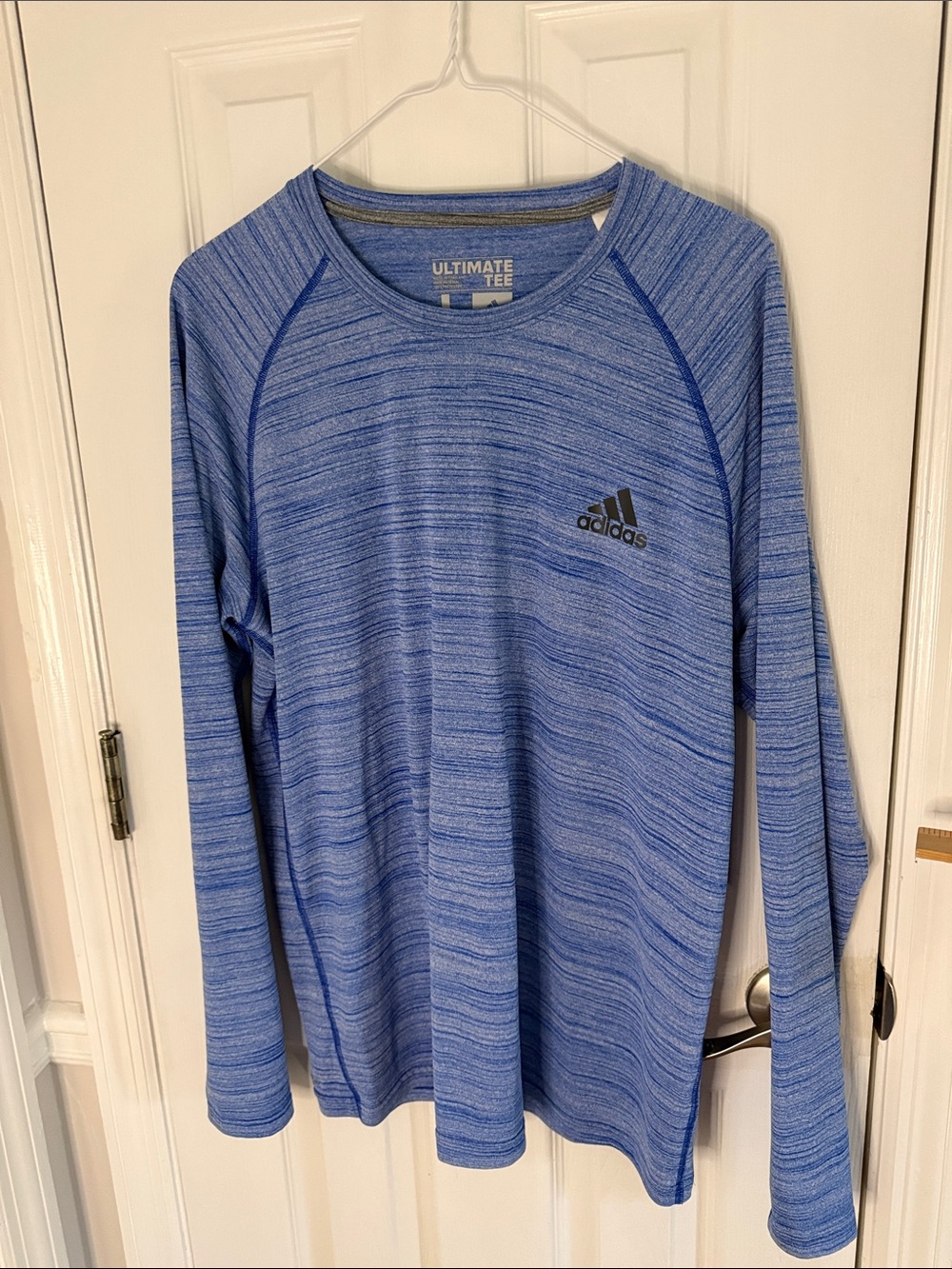 adidas Men's Heather Royal Blue Long Sleeve Performance Tee 38